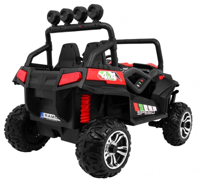 Gyerek elektromos autó 4x4 kárpitozással, MP3 és fényhatásokkal