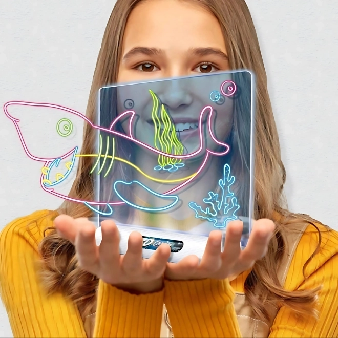 WOOPIE Mágneses 3D Tábla LED Világítással Rajzoláshoz