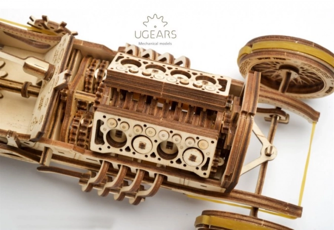 Mechanikus 3D Puzzle U-9 Grand Prix Autó - UGEARS