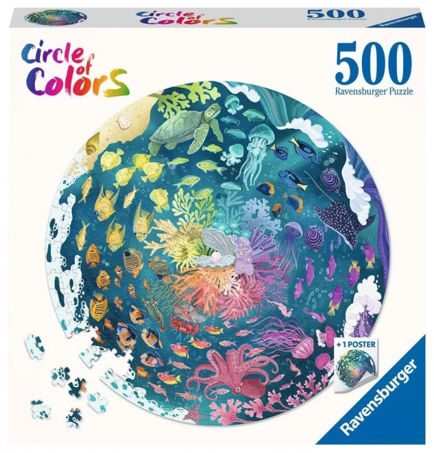 Ravensburger kör puzzle: Óceán színek 500 darab