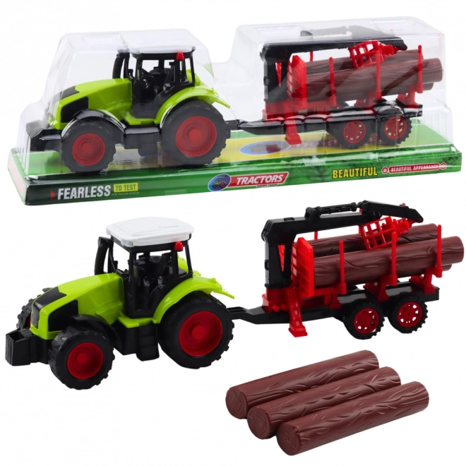 Traktor utánfutóval HDS daruval