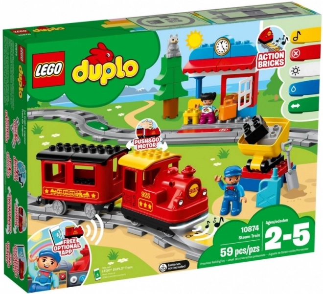 DUPLO Vonat gőzmozdonnyal