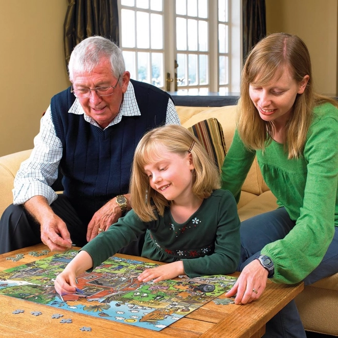 Családi puzzle Kalandos Farm COBBLE HILL 350 darab