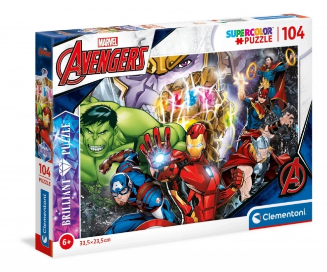 Marvel 104 darabos puzzle csillogó kivitelben