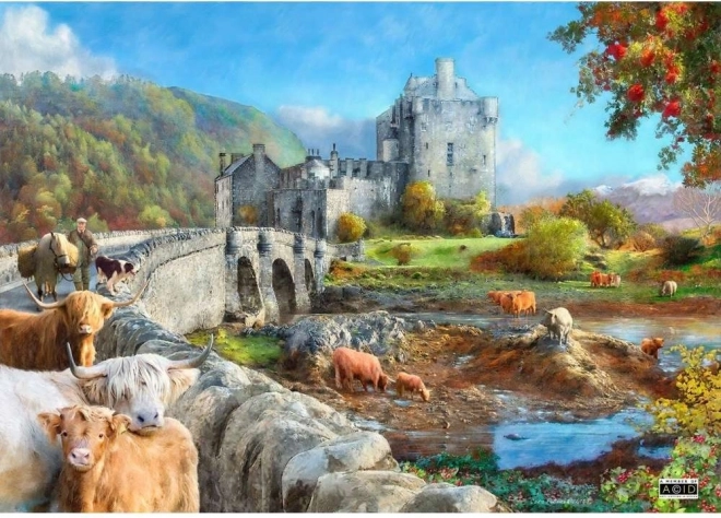 Puzzle Reggel a Skót Felföldön 1000 darab