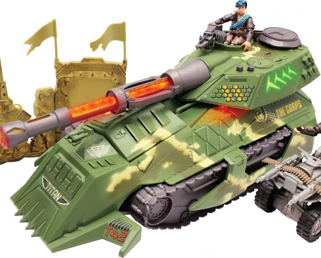 The Corps Titan tank katonákkal