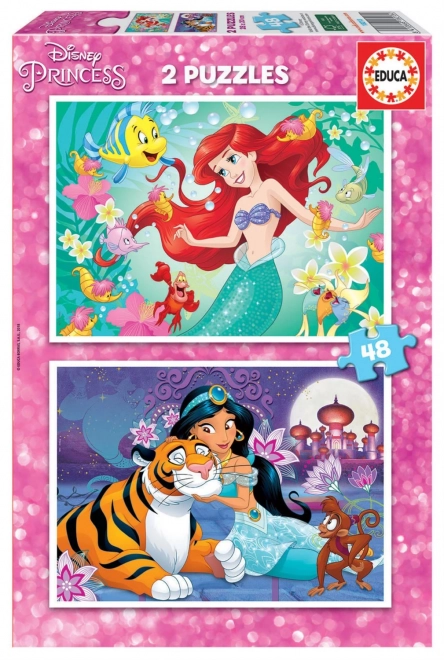 Disney Hercegnők Puzzle: Ariel és Jázmin