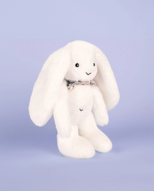 Doudou plüss nyuszi kendővel fehér 35 cm