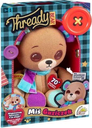 Interaktív Thready Bear gombszemű maszkot