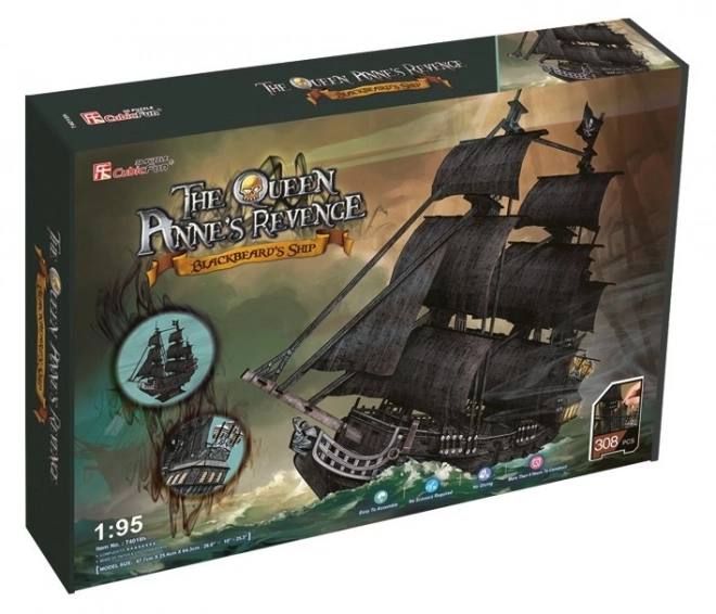 Zemsta Királynő 3D Puzzle Piratahajó Készlet