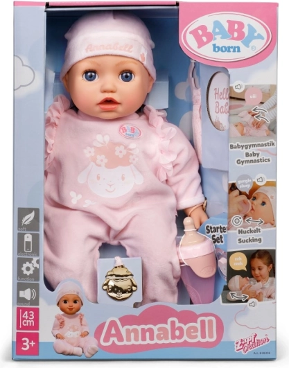 baba BABY born Annabell 43 cm elektronikus funkciókkal