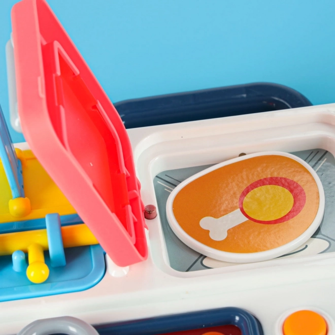 Montessori manipulációs tábla konyhai elemekkel és oktató órával