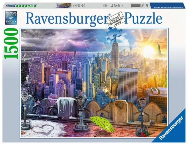 Ravensburger: New York nyári és téli puzzle 1500 darabos