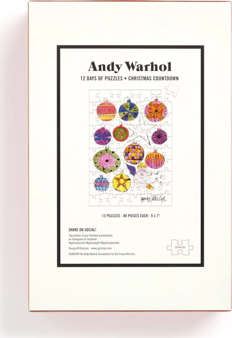 12 napos karácsony puzzle Andy Warhol dizájnnal