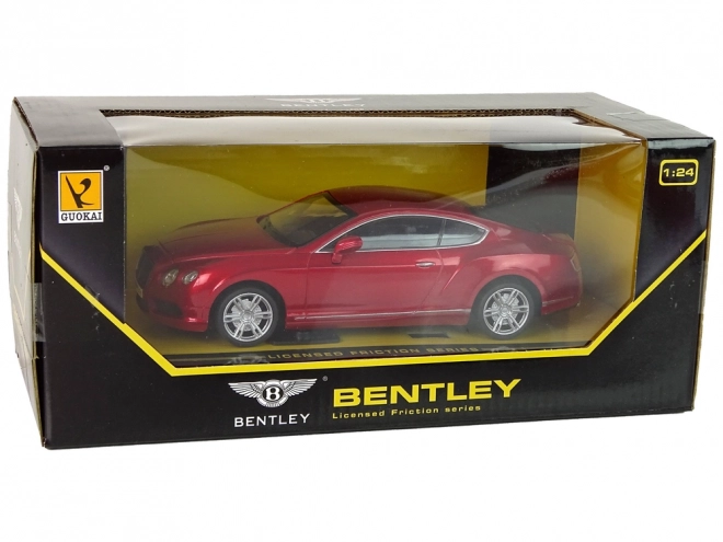 Piros Bentley játékautó 1:24 súrlódásos hajtással