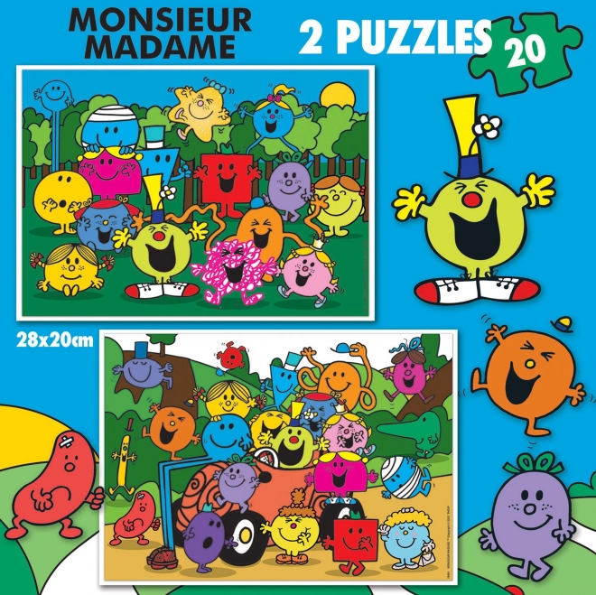 Educa monsieur madame 2x20 darabos puzzle készlet