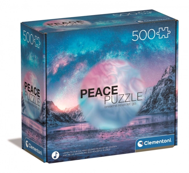 Clementoni peace puzzle világoskék 500 darabos