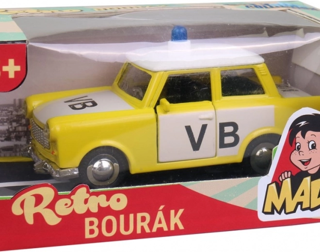 Auto Trabant Rendőrségi Fém 12 cm