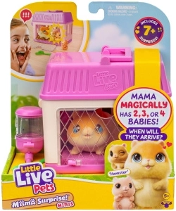 Little Live Pets Mini Mama hörcsög meglepetés bébikkel a házikóban
