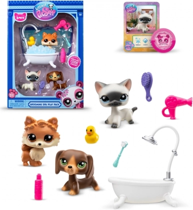 Littlest Pet Shop fürdőszobai szett 3 állatkát tartalmaz