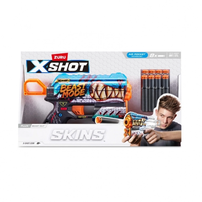 X-Shot Skins Flux kilövő (8 lövedék) Beast Out dizájn