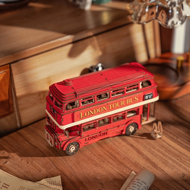 3D fa puzzle londoni emeletes busz