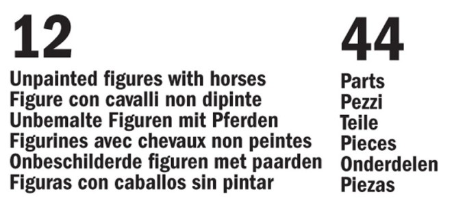 12 figura, 44 alkatrész