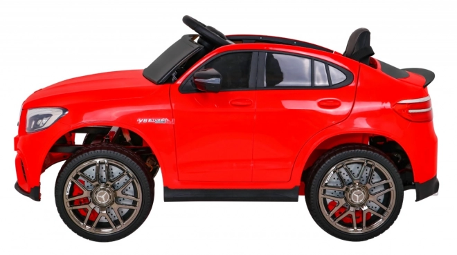 Mercedes Benz GLC63S gyerekeknek Piros + távvezérlés + 4x4 meghajtás + MP3 LED + EVA + lassú indítás