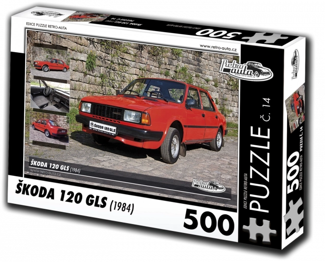 Retroautók puzzle Škoda 120 GLS (1984) 500 darabos