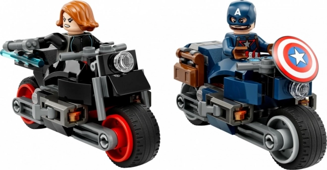 Szuperhős Motorok LEGO Marvel Fekete Özvegy és Amerika Kapitány