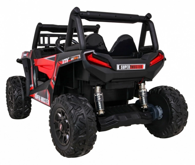 Buggy UTV terepjáró gyerekeknek Piros + távirányító + csomagtartó + lassú indítás + EVA + MP3 LED