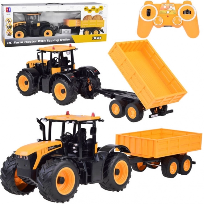 Jcb traktor távirányítós billenős pótkocsival