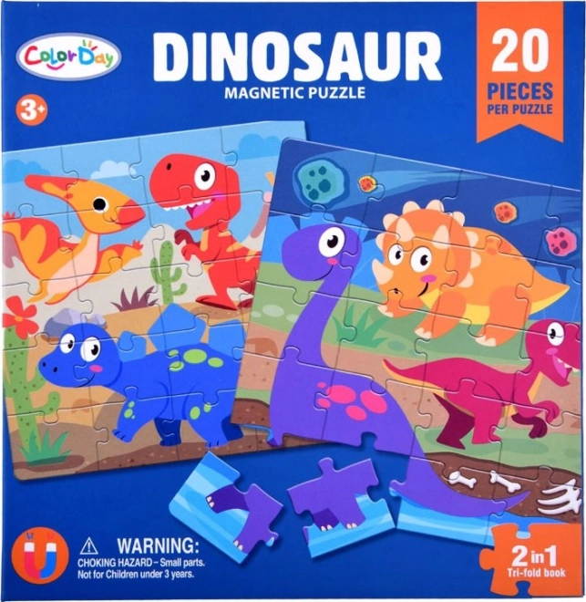 Mágneses Puzzle Könyv Dinoszauruszok