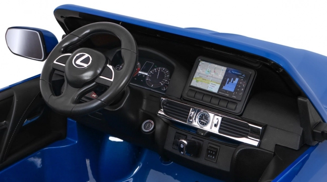 Lexus LX570 Kézzel festett autó gyerekeknek 2 fő részére - Kék + távirányító + EVA kerekek + rádió LED MP3-mal