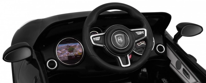 Turbo-S akkumulátoros autó gyerekeknek fekete + távirányító + lassú indítás + EVA kerekek + MP3 rádió