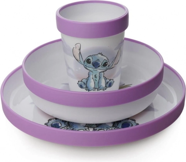 Gyermek étkészlet 3 az 1-ben Lilo & Stitch