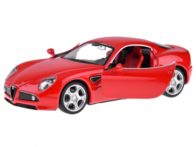 Fém autómodell Alfa Romeo 8C Competizione 1:32 méretarányban világítással