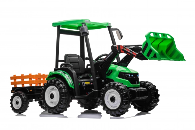 MEGA Traktor D68 zöld utánfutóval