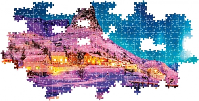 Panoráma puzzle sarkvidéki éjszaka Lofoten felett 1000 darabos