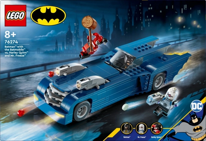 Batman és Batmobil a Harley Quinn és Mr. Freeze ellen