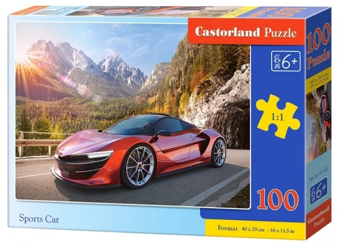 sportautó 100 darabos puzzle