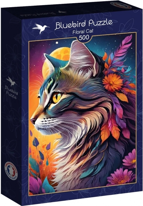 Bluebird Puzzle Virágos Macska 500 darab