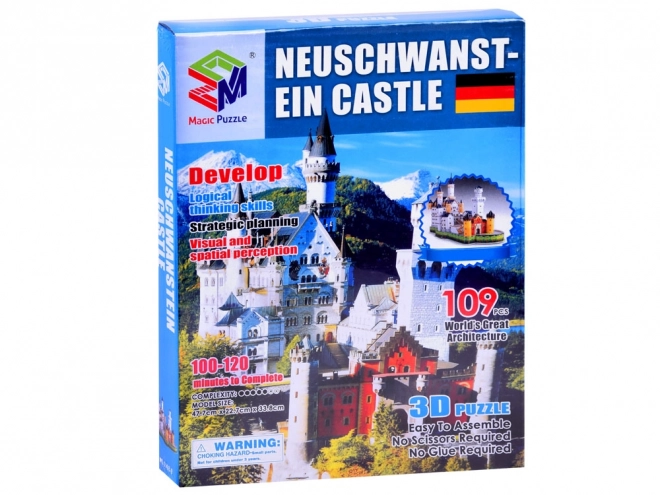 Neuschwanstein kastély 3D puzzle 109 darabos