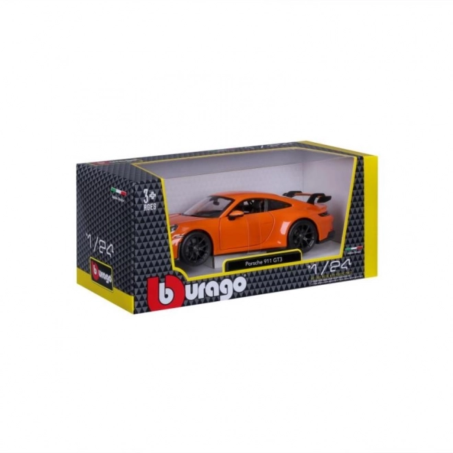 Bburago 1:24 Plus Porsche 911 GT3 narancssárga modellautó