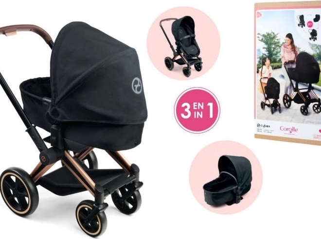 Cybex 3 az 1-ben fekete babakocsi