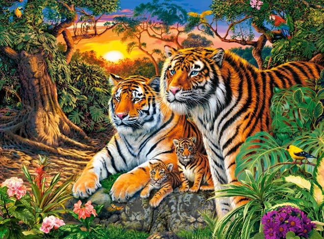 2000 darabos puzzle Tiger Family