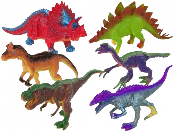 színes dinoszaurusz figurák 6 darab