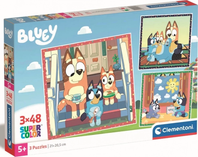 Bluey Clementoni gyermek puzzle készlet 3x48 darab