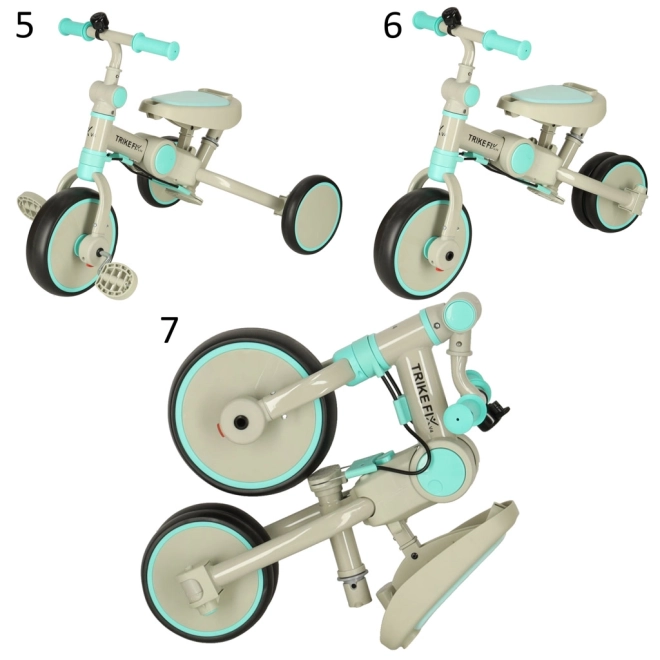 Sárga-fekete Trike Fix V4 háromkerekű kerékpár napellenzővel