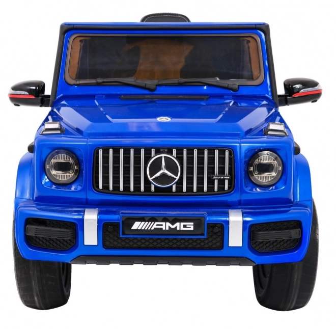 Mercedes AMG G63 gyerekeknek Kék szín + távirányító + MP3 LED + lassú indítás + EVA + övek